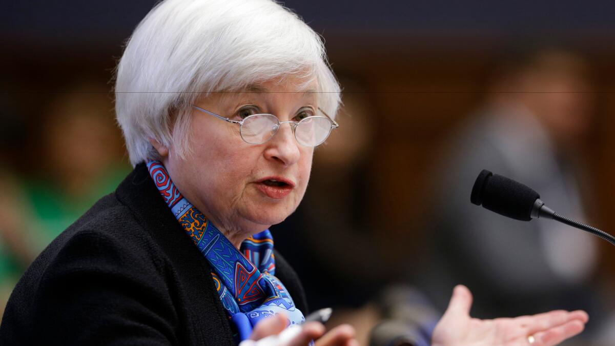 Federal Reserve Chair Janet Yellen testifies before the House Financial Services Committee hearing on U.S. monetary policy in June.
