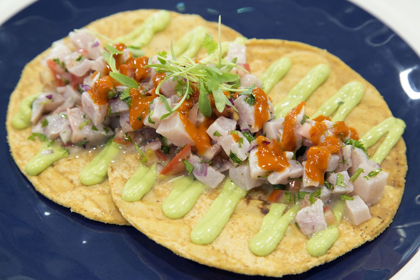 The ceviches on offer may include this one made of opah.