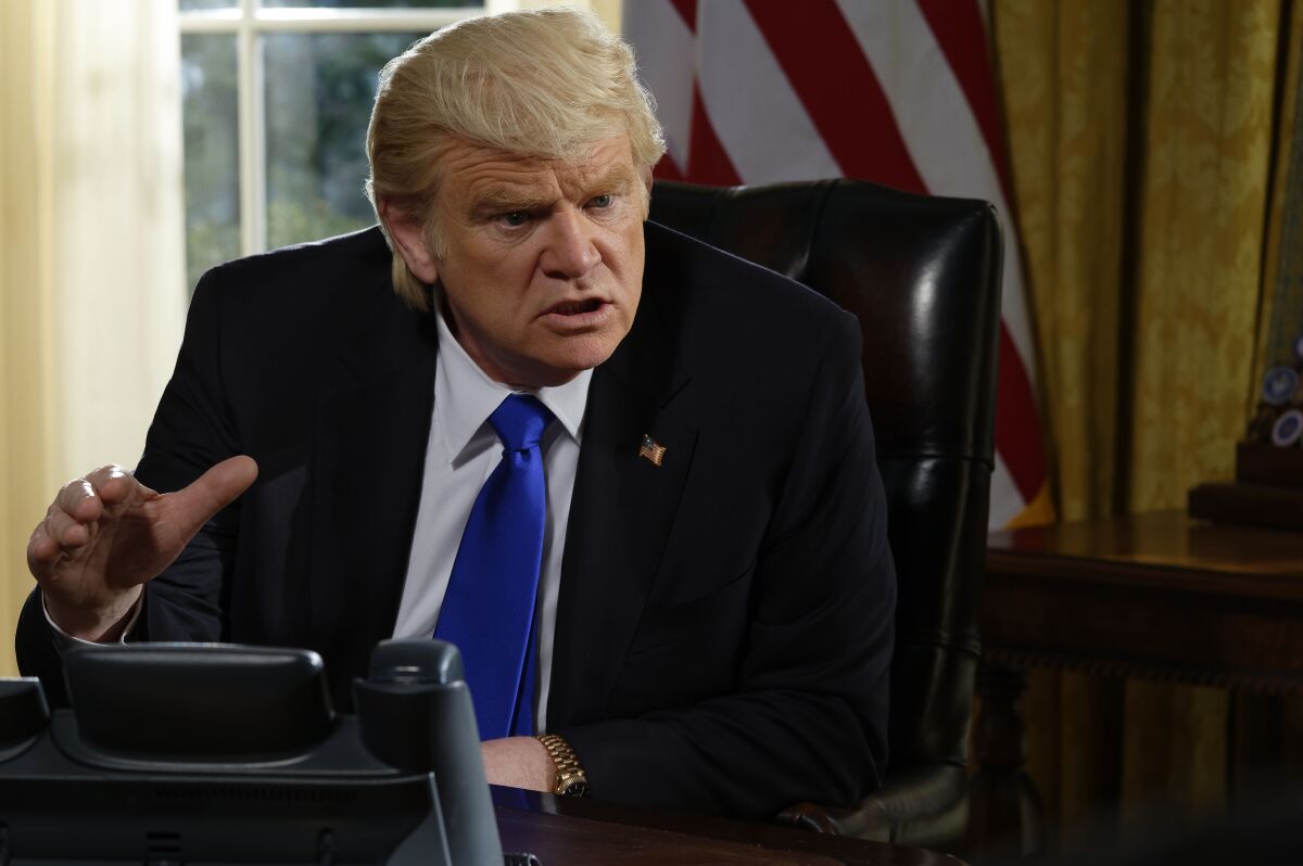 Brendan Gleeson portrays President Donald Trump in "The Comey Rule."