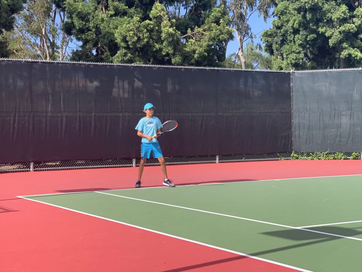 La Jollan Jake Weiss, 10, is ranked No. 8 in the U.S. Tennis Association’s Southern California 10-and-under division.