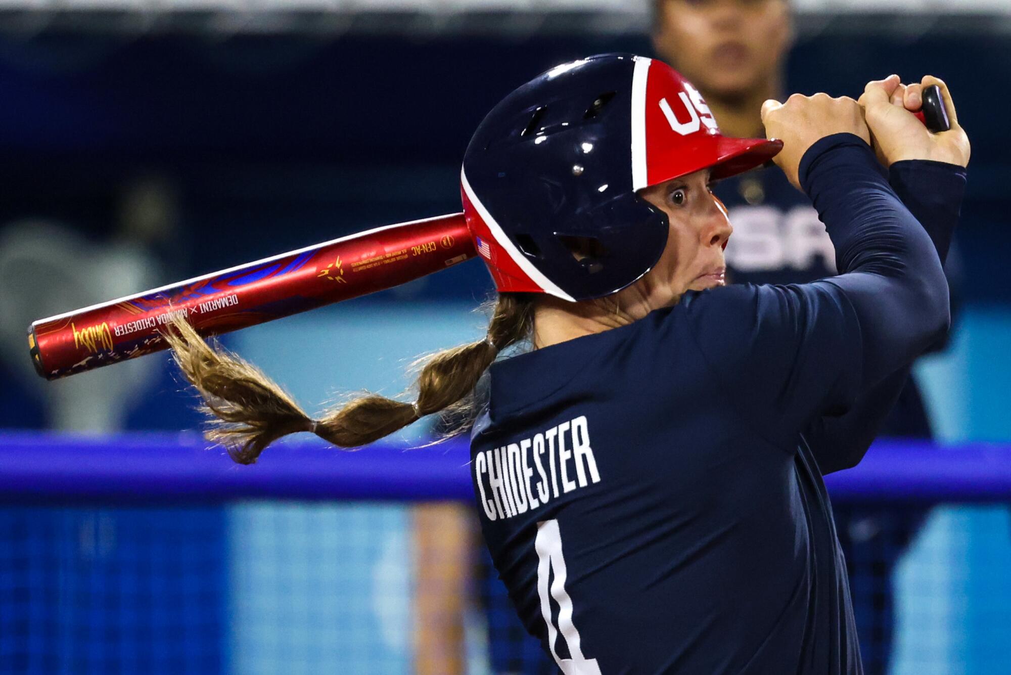 Amanda Chidester at bat.