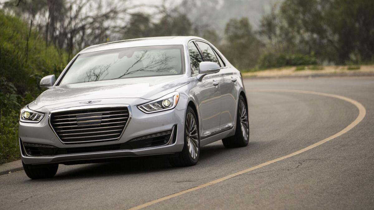 In Ultimate guise, the Genesis G90 features a V-8 motor generating 420 horsepower.