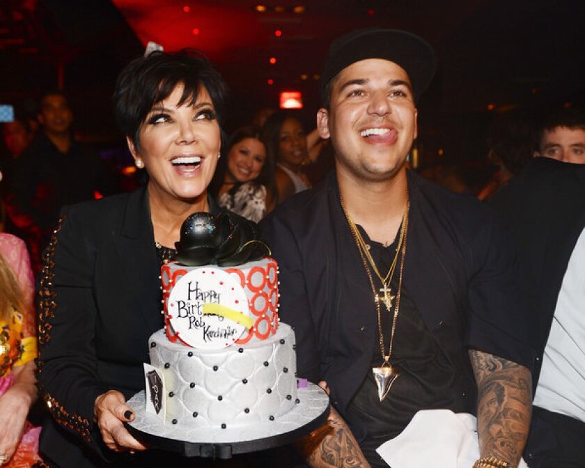 Rob Kardashian and his mother, Kris Jenner, at his 26th birthday celebration March 15 in Las Vegas.