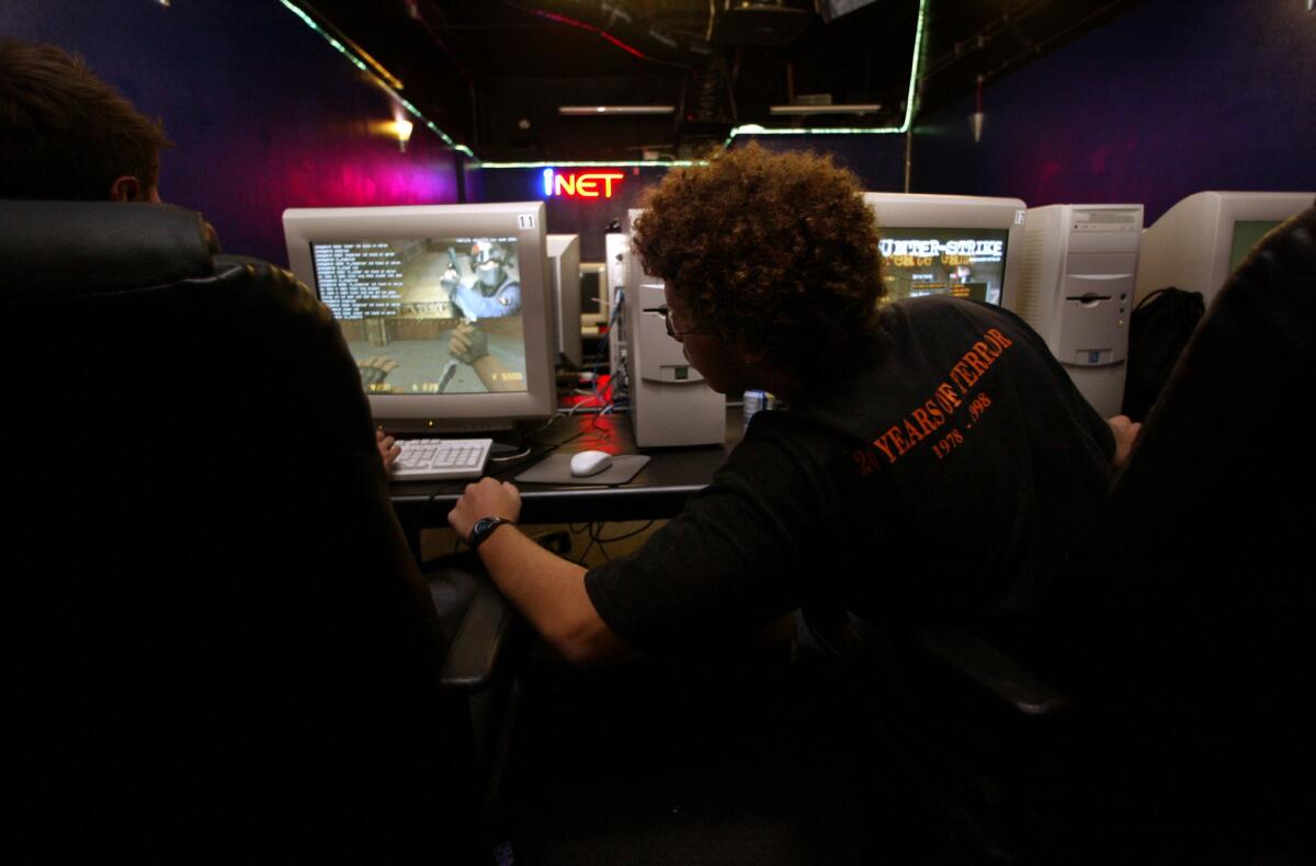 INET Cyber Cafe in Westminster, which offers late-night internet connectivity and cyber gaming.