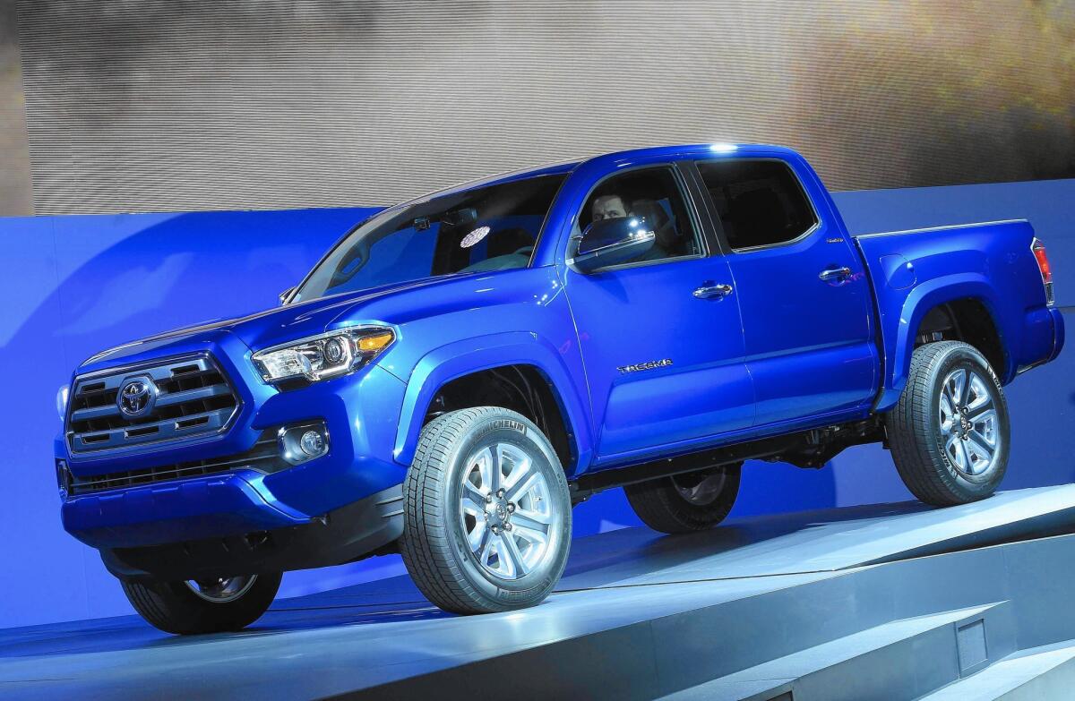 Toyota reveals its new Tacoma truck at the North American International Auto Show in Detroit.