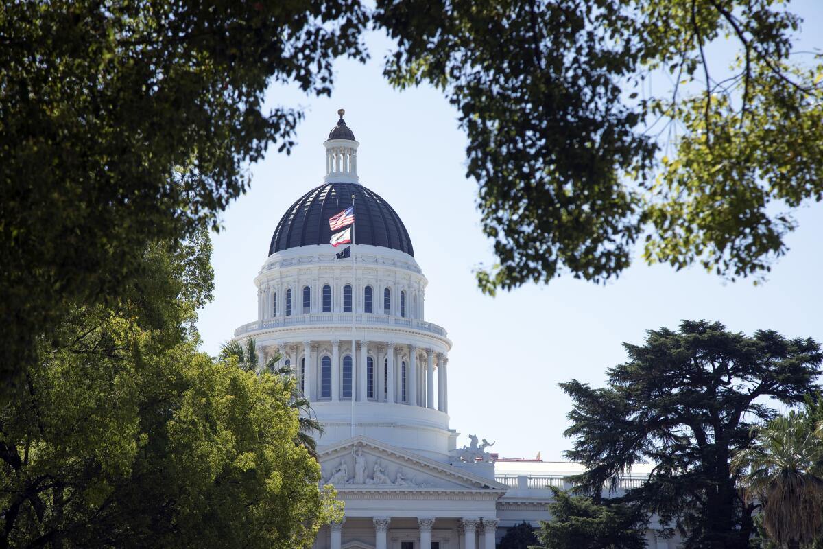 The California state Capitol in Sacramento exterior.