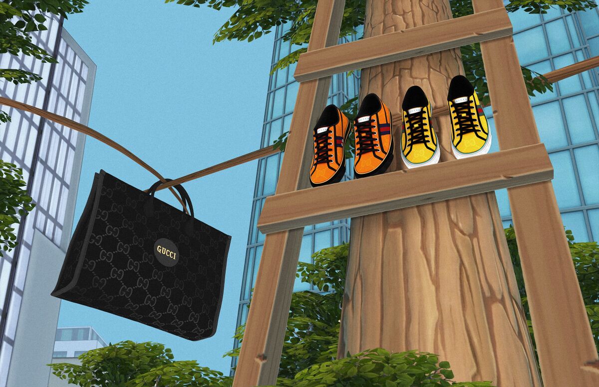For "The Sims 4" computer game, Gucci partnered with artists Grimcookies and Harrie to re-create its fashion accessories.