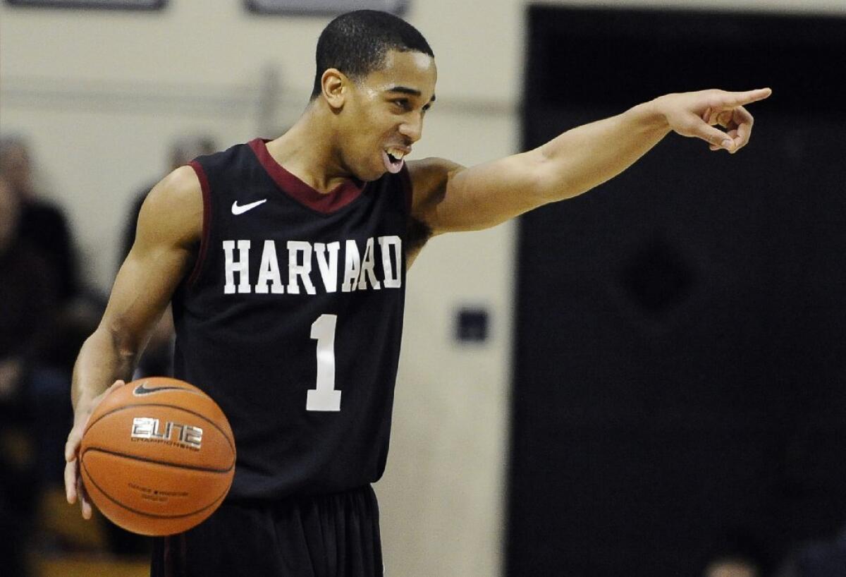 Siyani Chambers scored five straight points in the final two minutes of the game to lead Harvard.