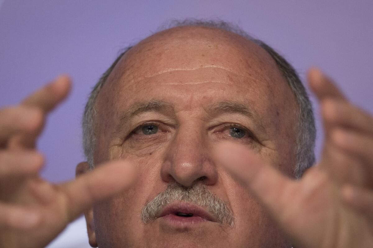 Brazil soccer coach Luiz Felipe Scolari announces his list of players for the 2014 World Cup.