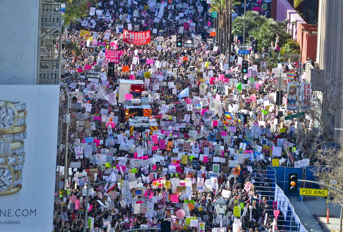 The Women's March in Los Angeles.