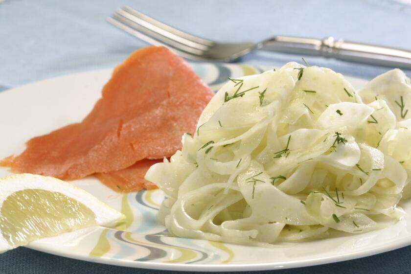 A simple shaved salad comes together in minutes, and is perfect served alongside smoked salmon. Recipe: Shaved fennel salad with smoked salmon
