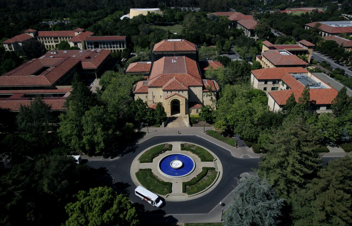 Stanford University's campus as seen from Hoover Tower.