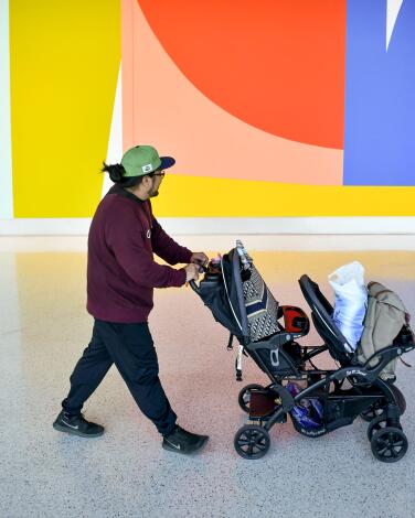 LAX, between Terminals 1 and 2. Mural by L.A. artist Erin Miller Wray.