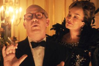 FX's FEUD: Capote Vs. The Swans "Masquarade 1966" Airs Wednesday, February 7 at 10 p.m. ET/PT -- Pictured: (l-r) Tom Hollander as Truman Capote, Jessica. Lange as Lillie May Faulk. CR: FX