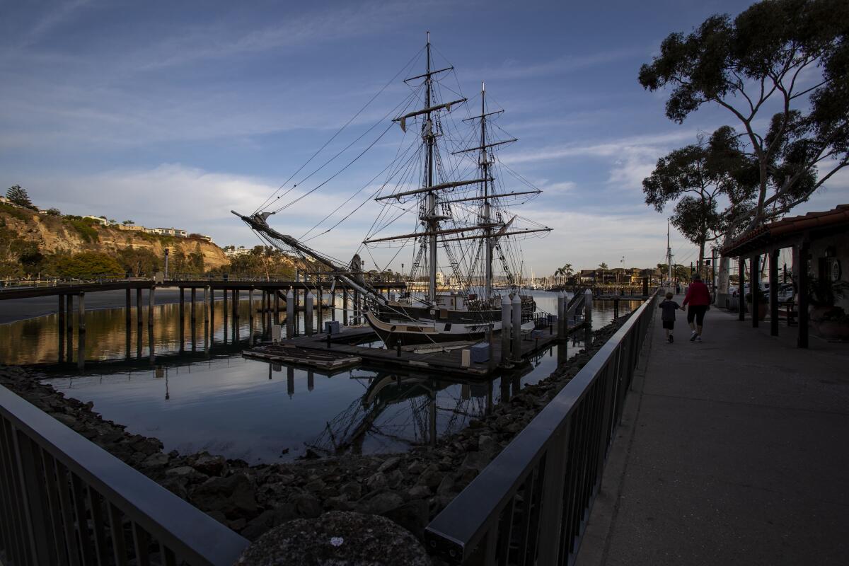 The historic Pilgrim tall-masted privateer schooner is a replica of the trading ship that first brought Dana Point's namesake, author Richard Henry Dana, to its shores.