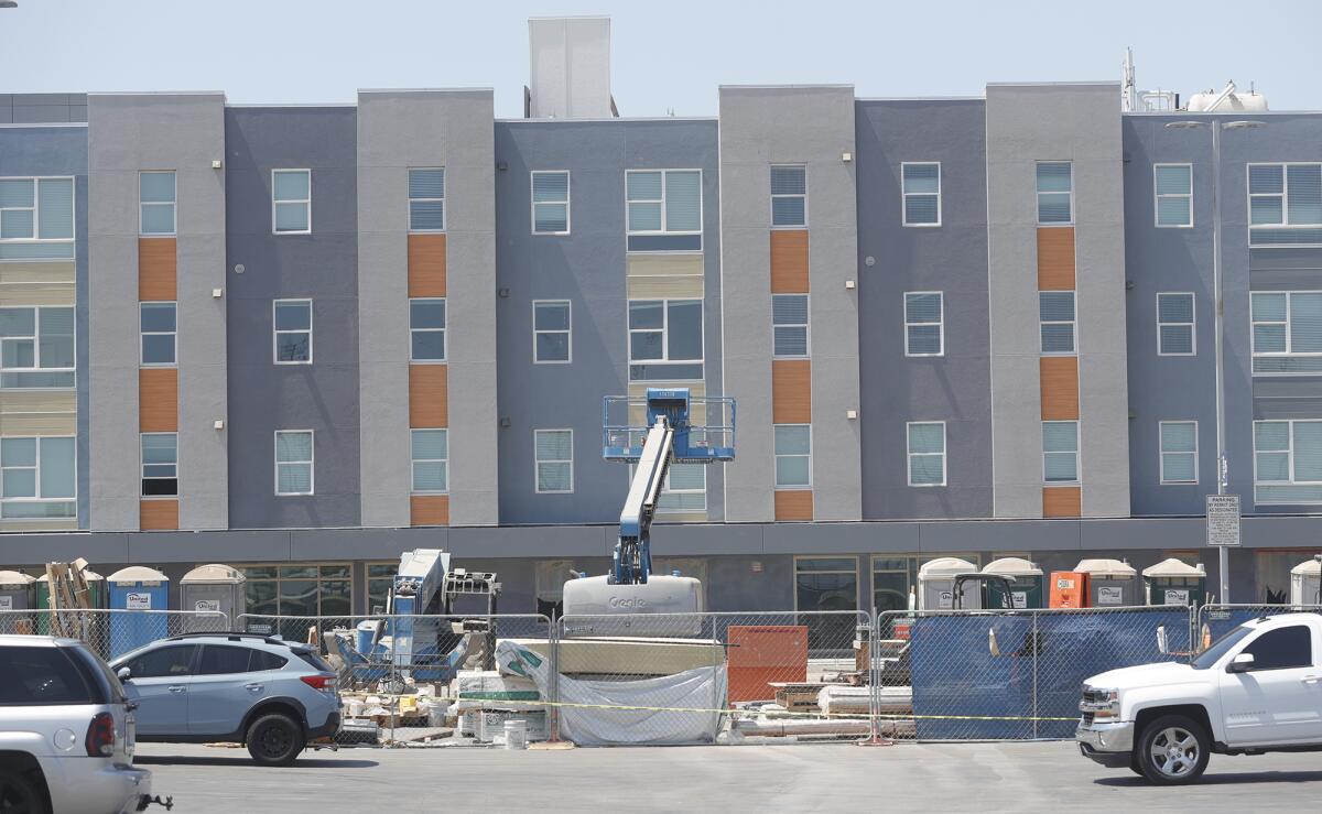 A building under construction.