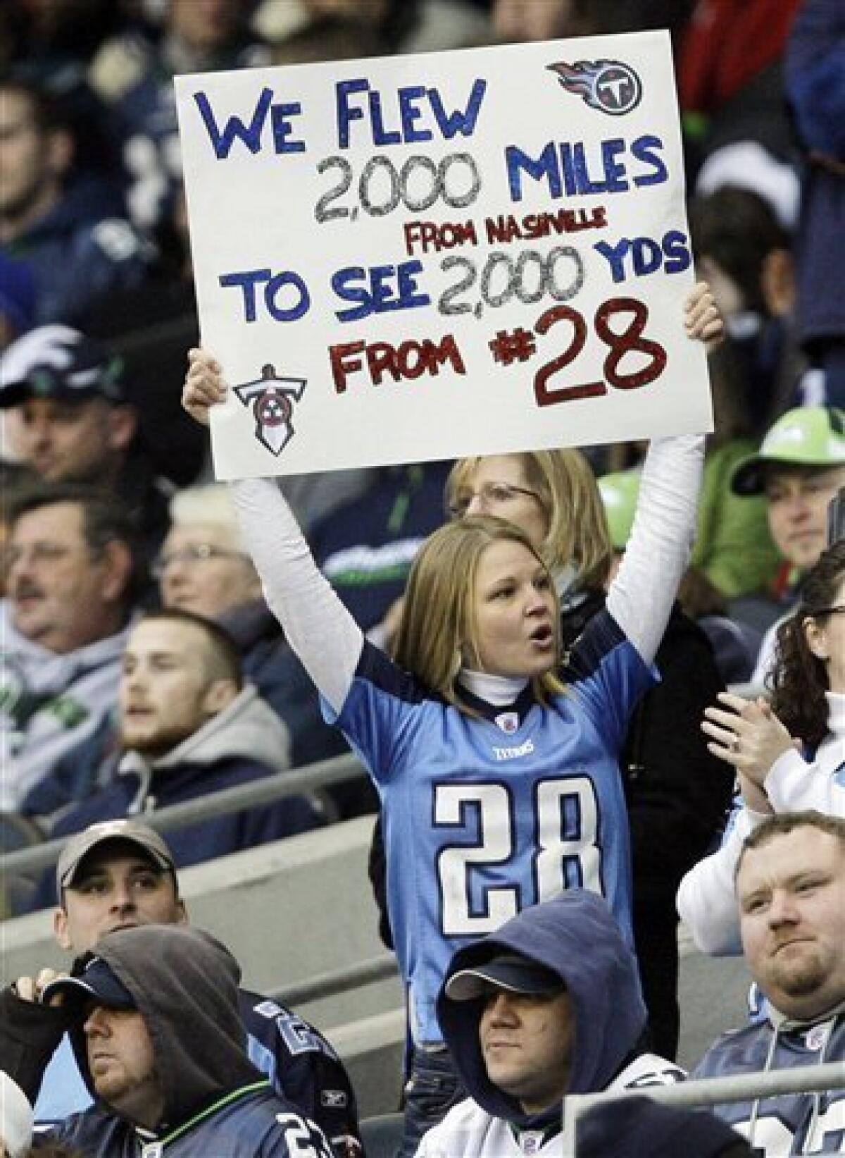 Titans RB Chris Johnson joins 2,000-yard club - The San Diego Union-Tribune