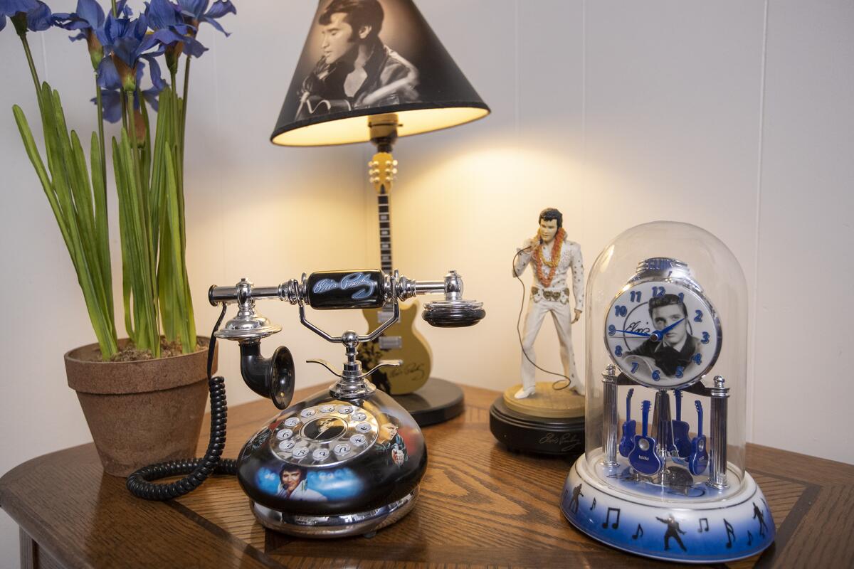 Elvis memorabilia is in every room of Sylvia Ronquillo and Jesse Nava's home.