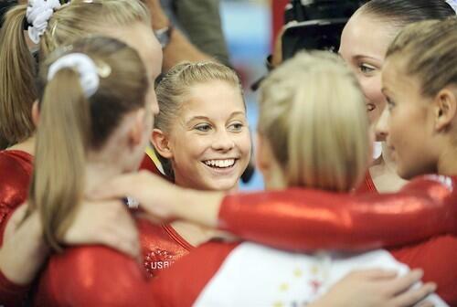 U.S. team huddle