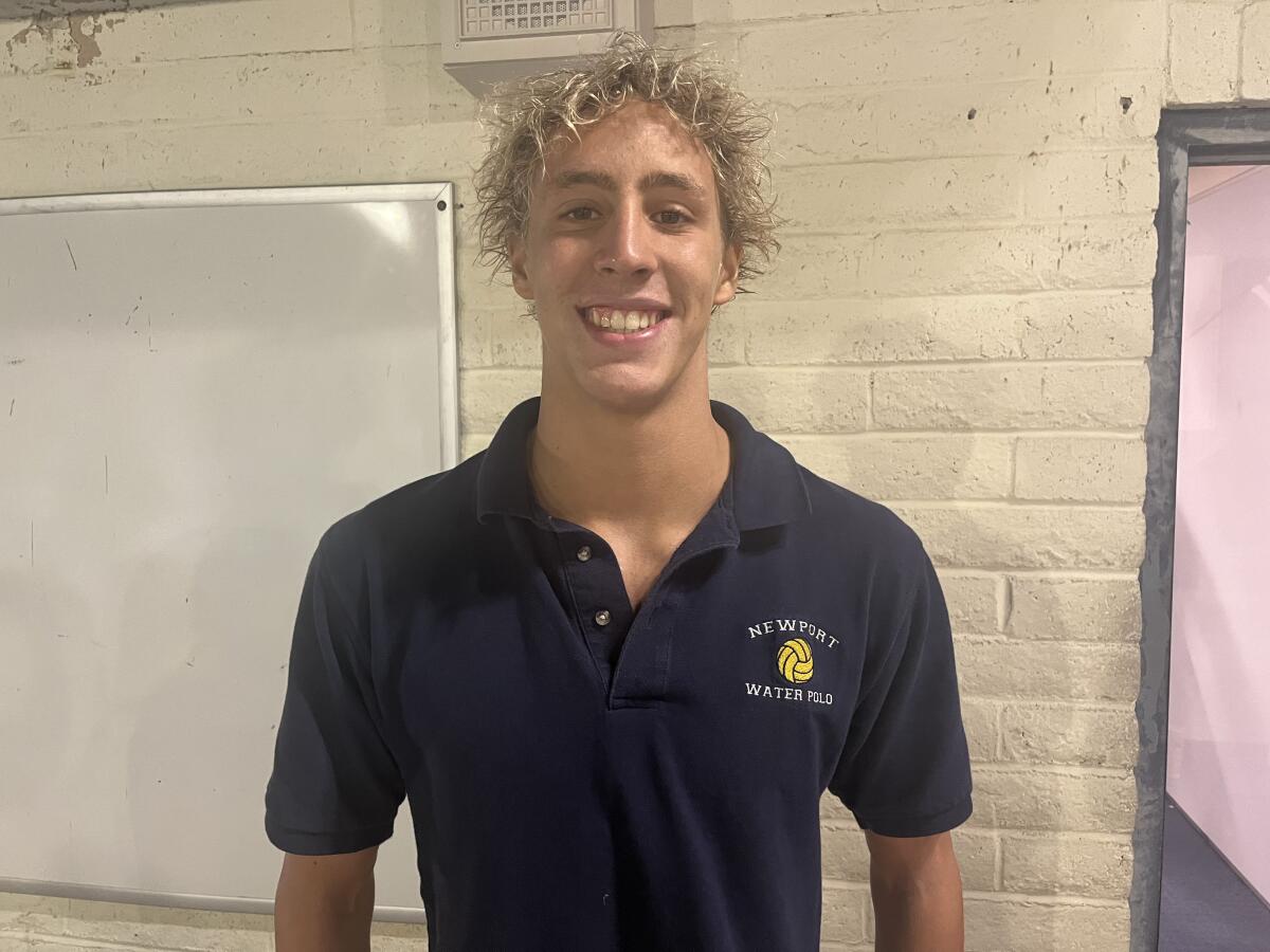 Connor Ohl scored the game-winning goal for the Newport Harbor High boys' water polo team.