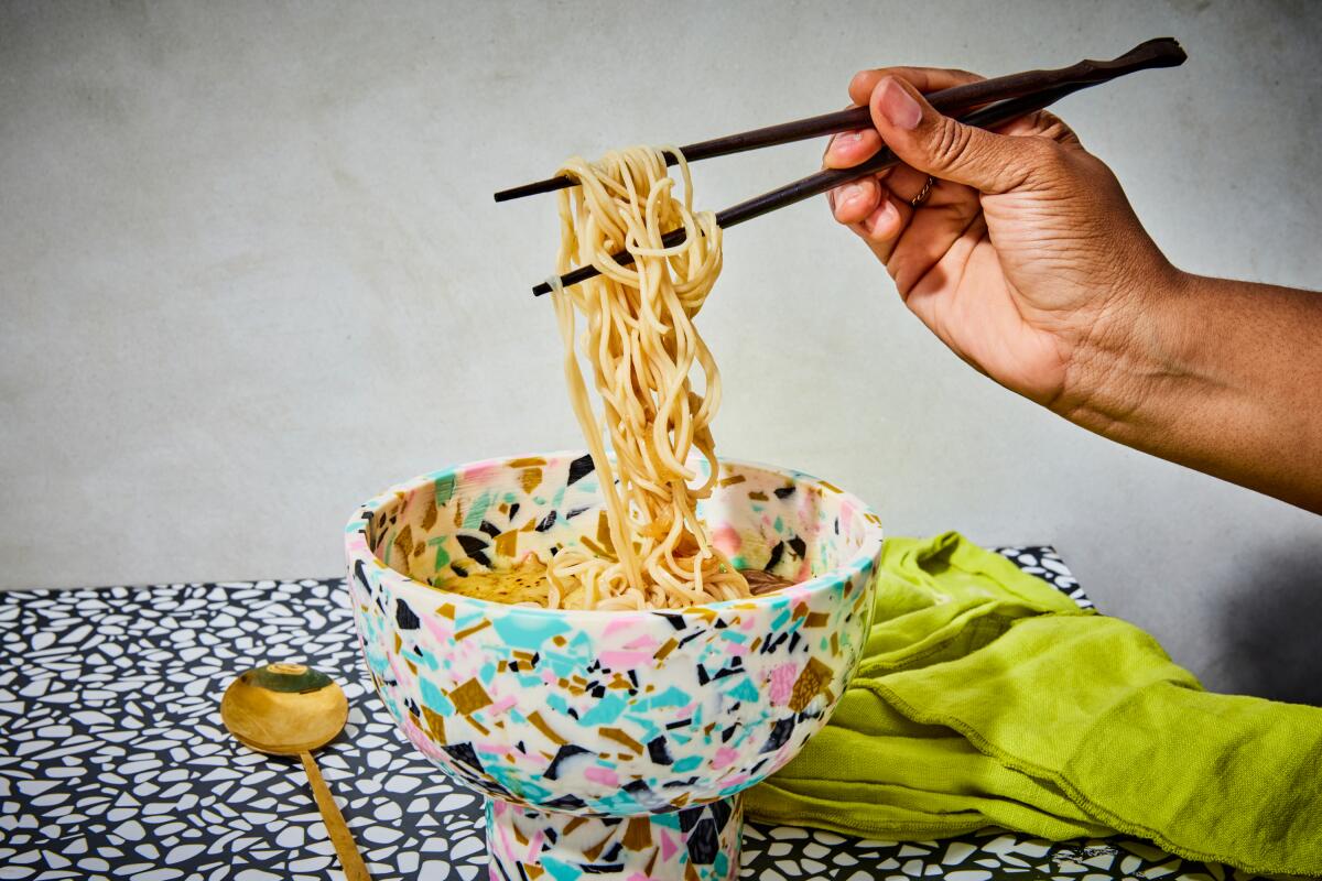 French onion ramen, featured in The Mythical Cookbook.