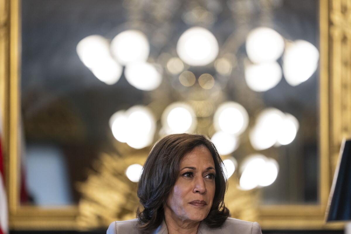 Kamala Harris in an indoor setting