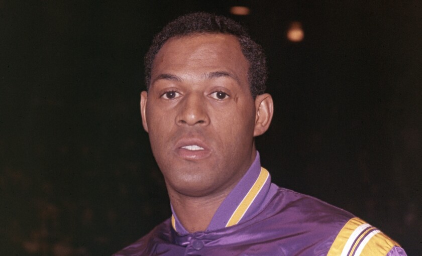 Elgin Baylor, Los Angeles Lakers Player posing January 1968 (AP Photo)