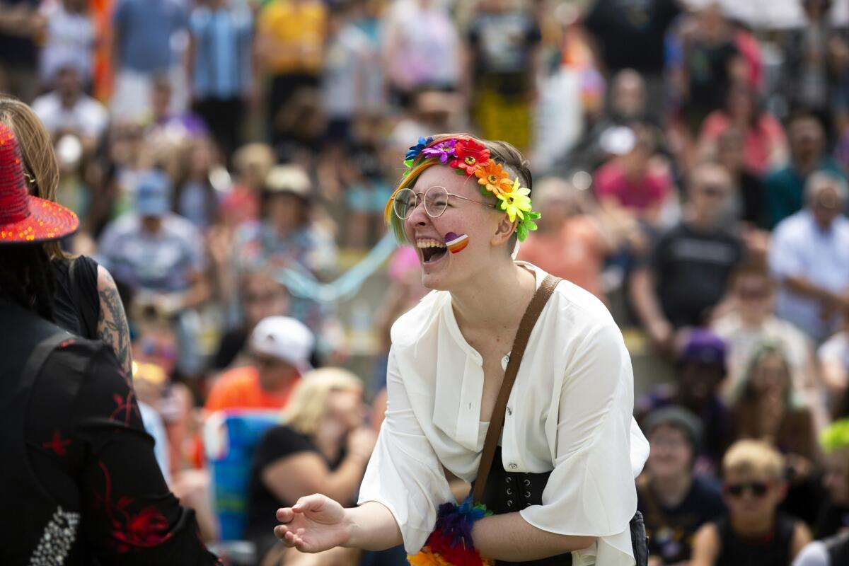 A Grand Haven Pride Fest attendee