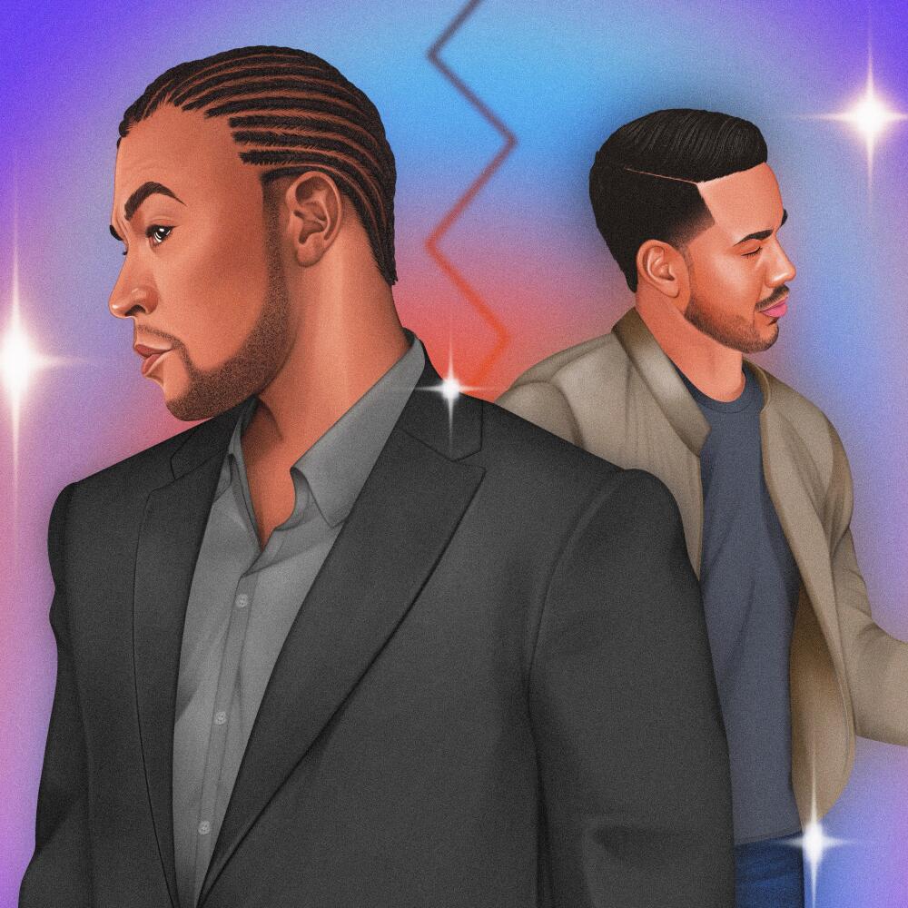 Don Omar and Romen Santos illustration in "Ella y Yo".