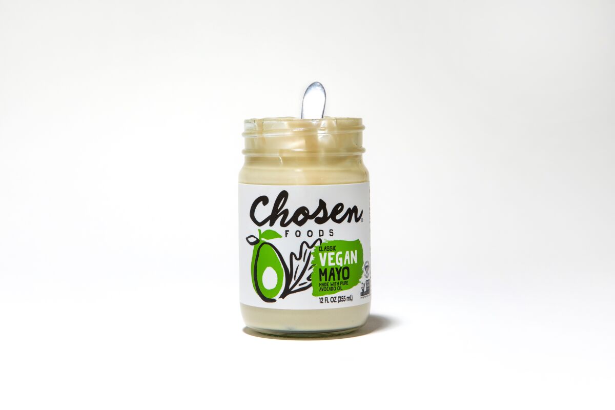 A jar of Chosen Foods' Classic Vegan Mayo.