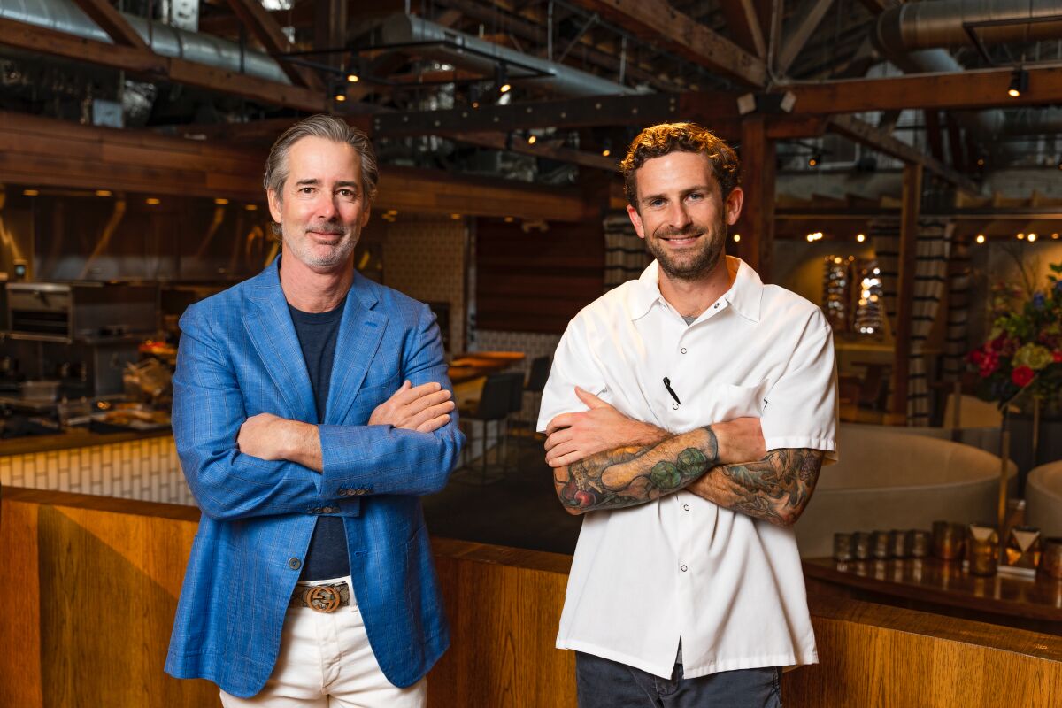 Juniper & Ivy restaurant owner Mike Rosen, left, and the restaurant's executive chef Anthony Wells.