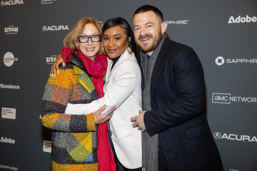 PARK CITY, UTAH - JANUARY 22: (L-R) Michelle Satter, A.V. Rockwell, and Michael Latt attend the 2023 Sundance Film Festival "A Thousand And One" Premiere at The Ray Theatre on January 22, 2023 in Park City, Utah. (Photo by Mat Hayward/Getty Images for Focus Features)