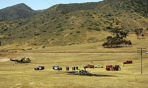 The scene of the Catalina Island helicopter crashed, which killed three and injured three more.
