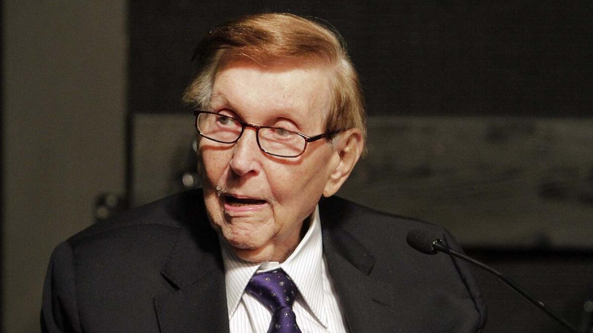 Sumner Redstone at the dedication of the new Sumner Redstone Production studios at USC in 2013.