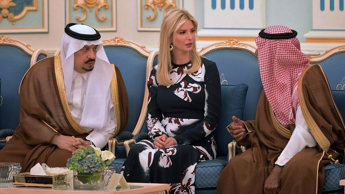 Ivanka Trump, the president's eldest daughter, has become an online sensation during her father's visit to Saudi Arabia.