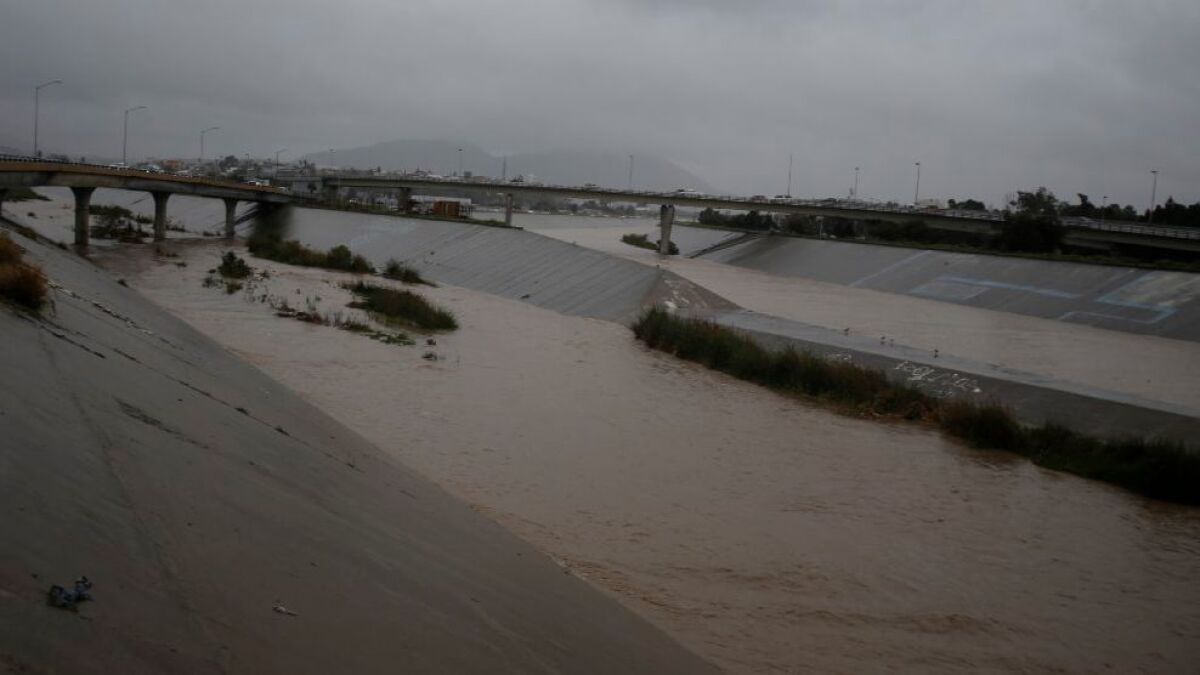 The junction of the Alamar River on the left and the Tijuana River were 143 million gallons of raw sewage were spilled in 17 days.