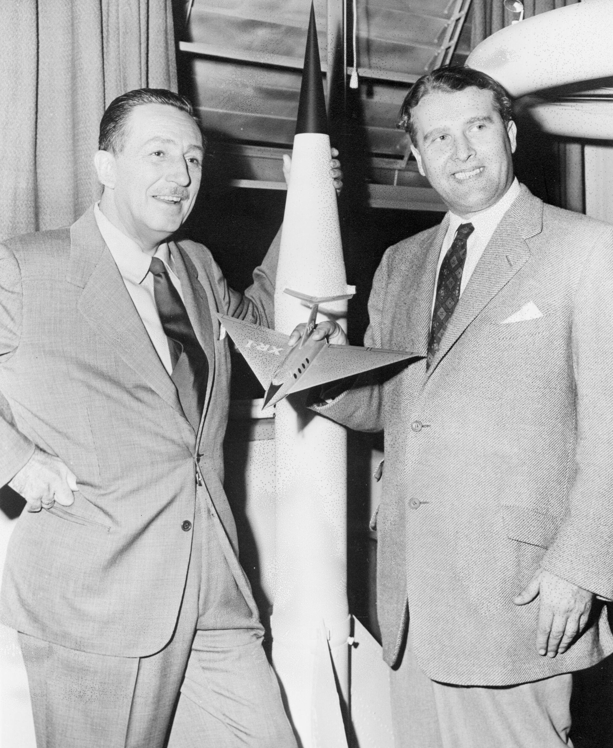 Marshall Center Director Dr. Wernher Von Braun with Walt Disney