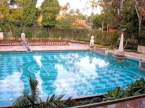 A pool at the Imperial Hotel in New Delhi, India.
