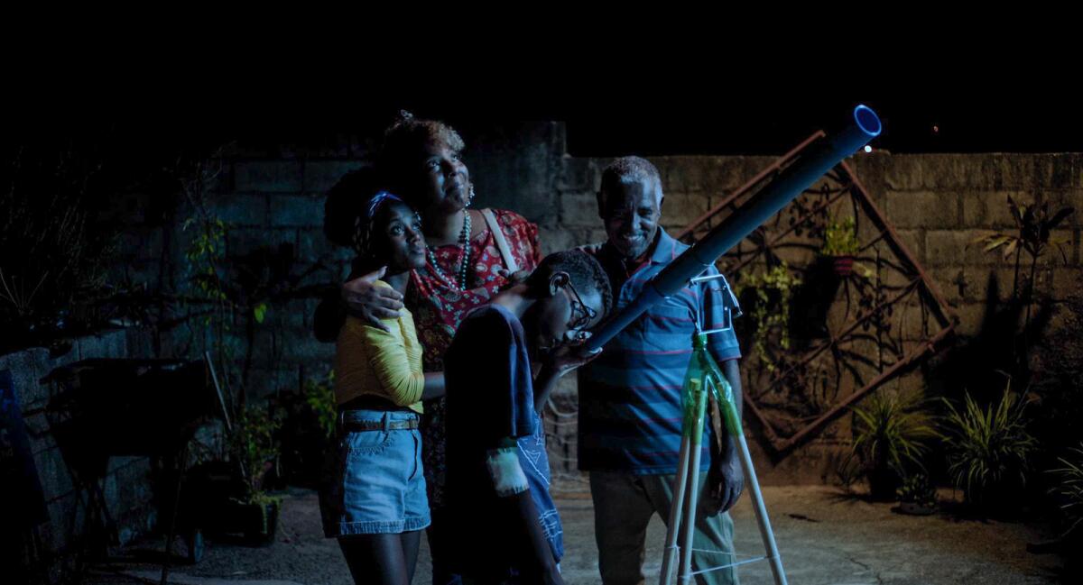 Camilla Dami?o, from left, Rejane Fana, Cícero Lucas and Carlos Francisco in the movie "Mars One."