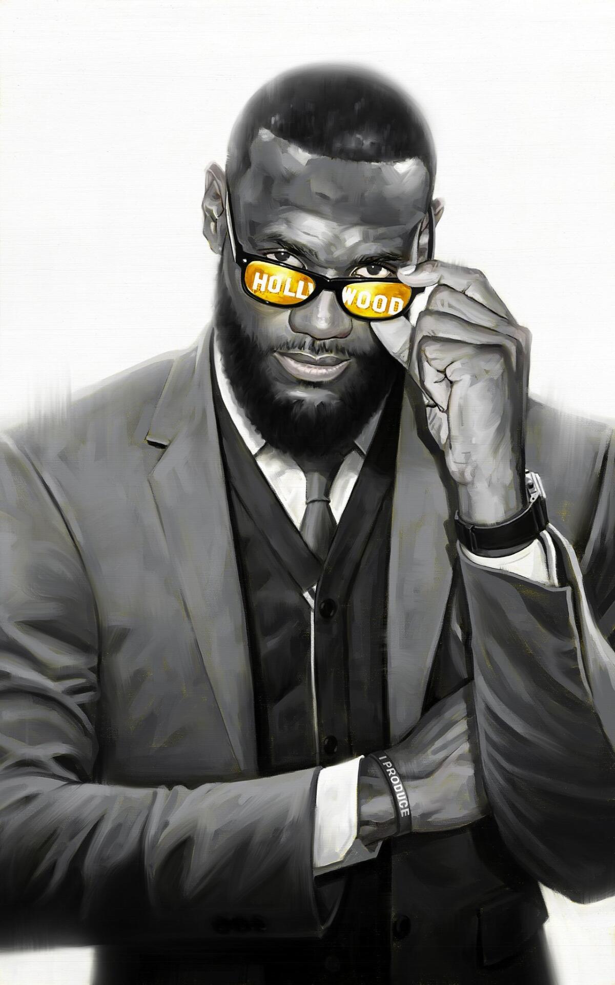 Portrait illustration of LeBron James