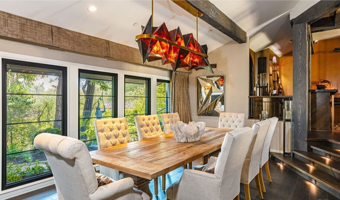 The dining room.