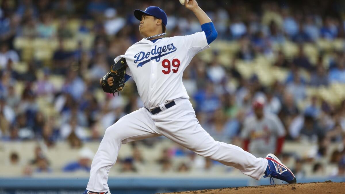 Hyun-Jin Ryu provides Dodgers badly needed deep outing - Los Angeles Times