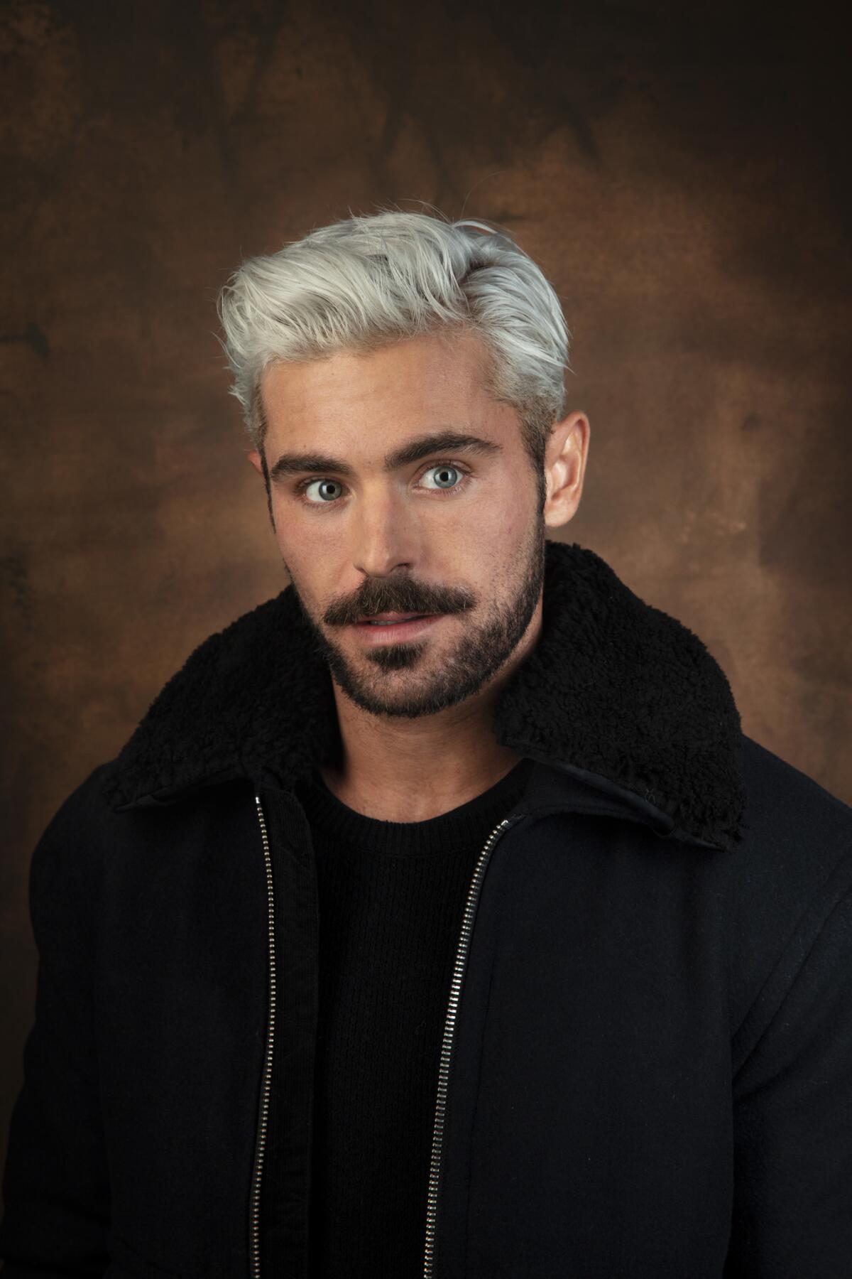 Actor Zac Efron at the L.A. Times Photo and Video Studio at the 2019 Sundance Film Festival
