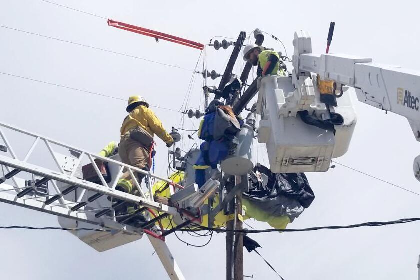 Skydiver rescued after getting caught in power lines near Lake Elsinore. Patient was extricated by an aerial ladder from the high tension lines. Patient was assessed and declined further medical treatment.