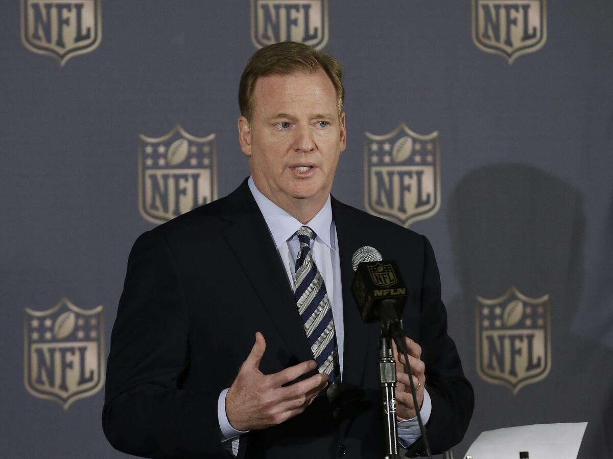Commissioner Roger Goodell and the NFL team owners met in Illinois on Tuesday to review the presentations of the competing L.A.-area stadium plans.