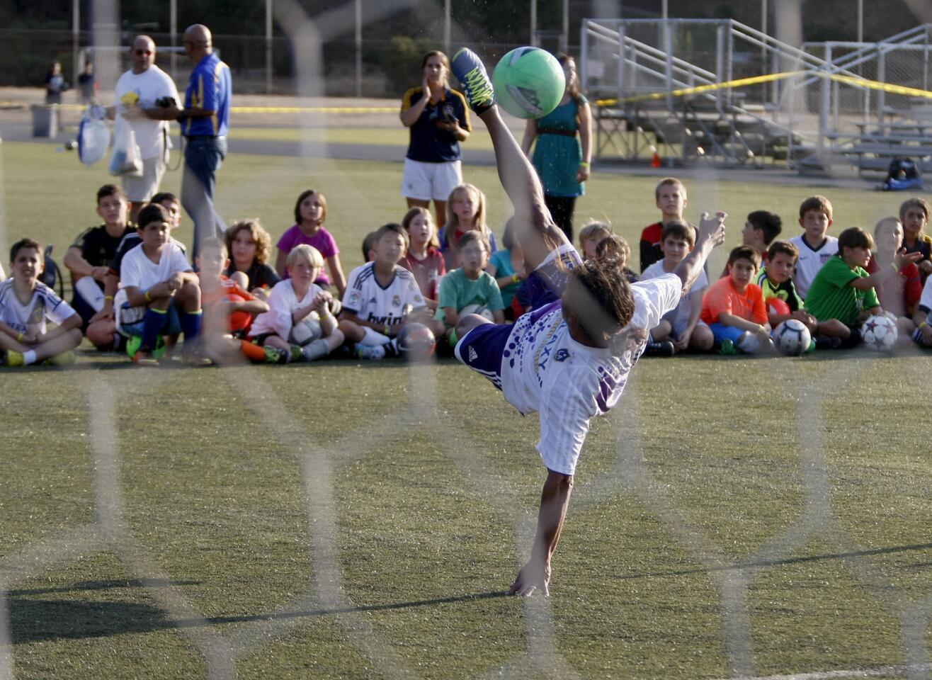 Photo Gallery: L.A. Galaxy soccer clinic in Glendale