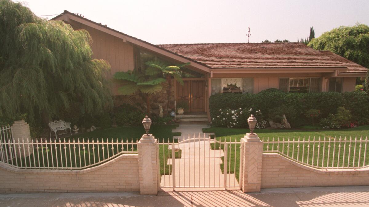 The Studio City home used for exterior shots of the Brady residence in "The Brady Bunch."