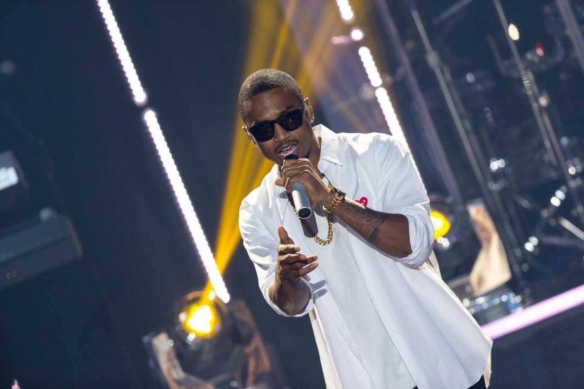 Trey Songz performs at the iHeartRadio Theater in June 2014.