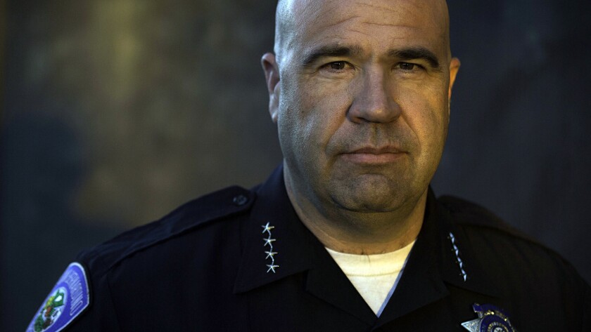 San Bernardino Police Chief Jarrod Burguan.