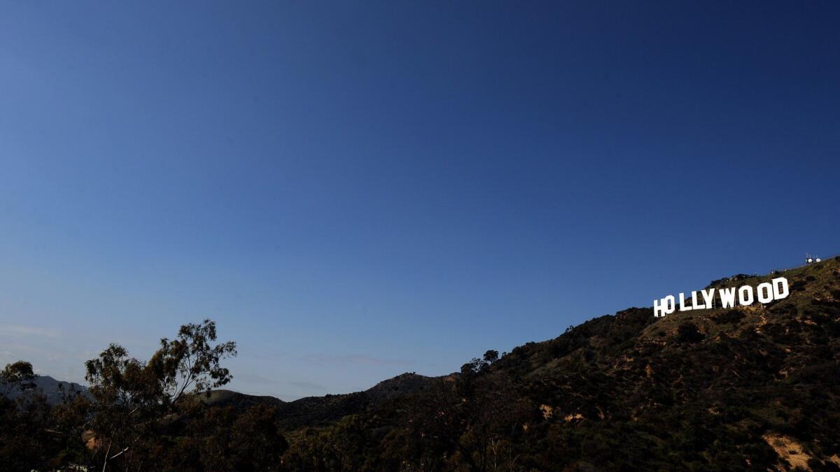 The study recommends that California increase its financial incentives. Above, the Hollywood sign in 2009.